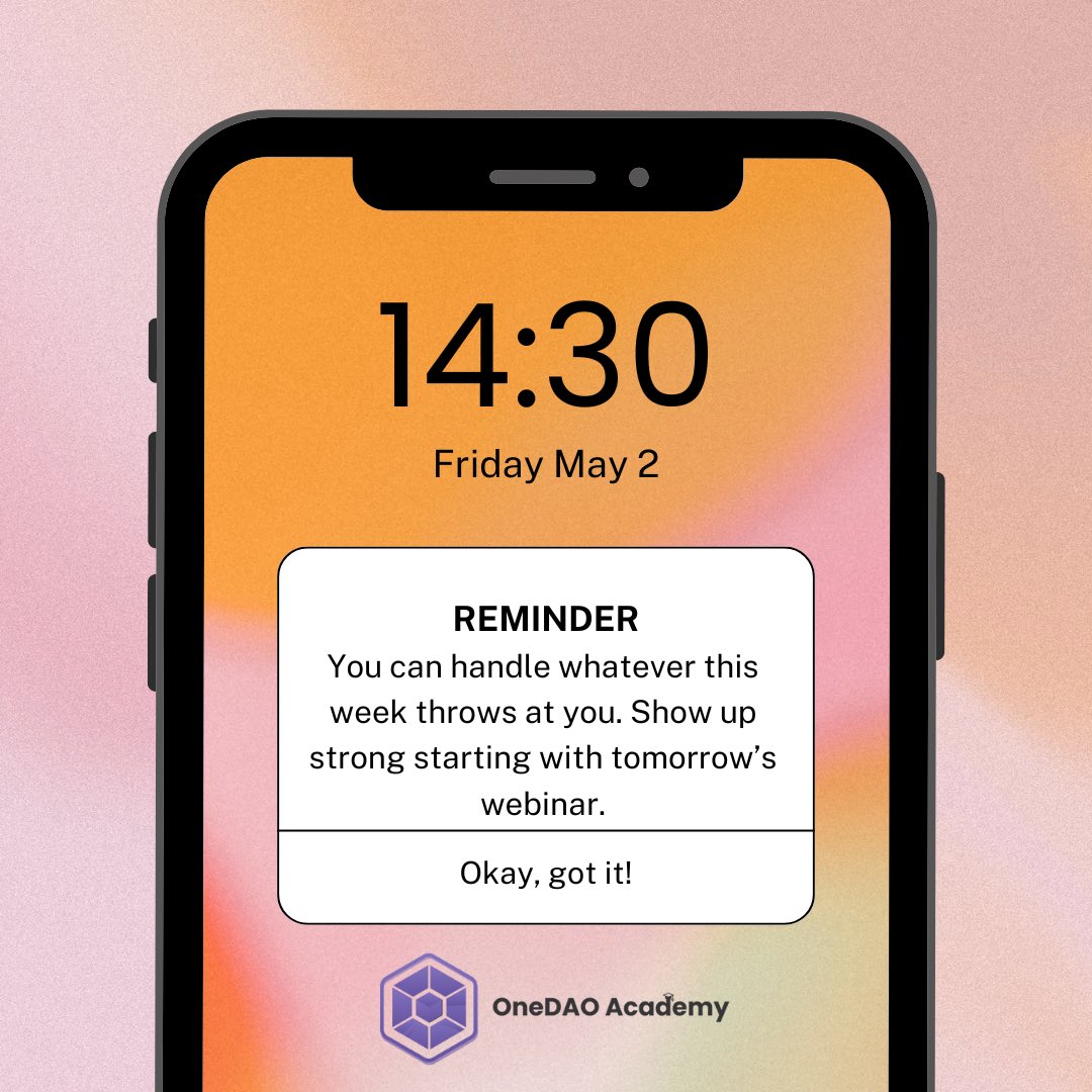 OneDAO_AU's tweet image. Friday reminder that you need.
.
.
.
.
#bitcoinreminder #joinourcourse #bitcoin