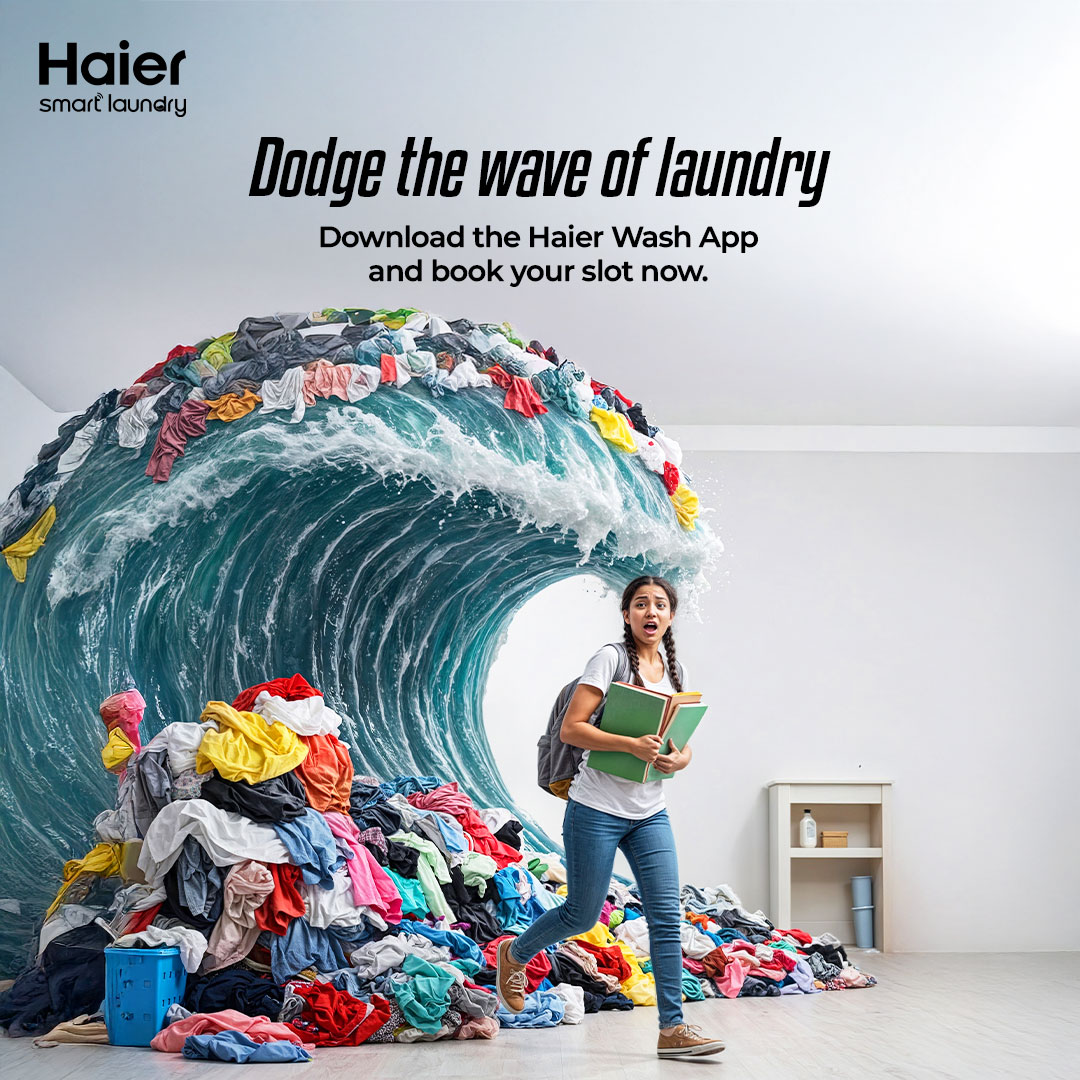 IndiaHaier's tweet image. Don't let laundry nightmares haunt you!
With the Haier Wash App, booking a wash is as easy as swipe, load, done!
Say goodbye to laundry scares—download now!

#Haier #MoreCreationMorePossibilities #SmartLaundry #HaierWashApp