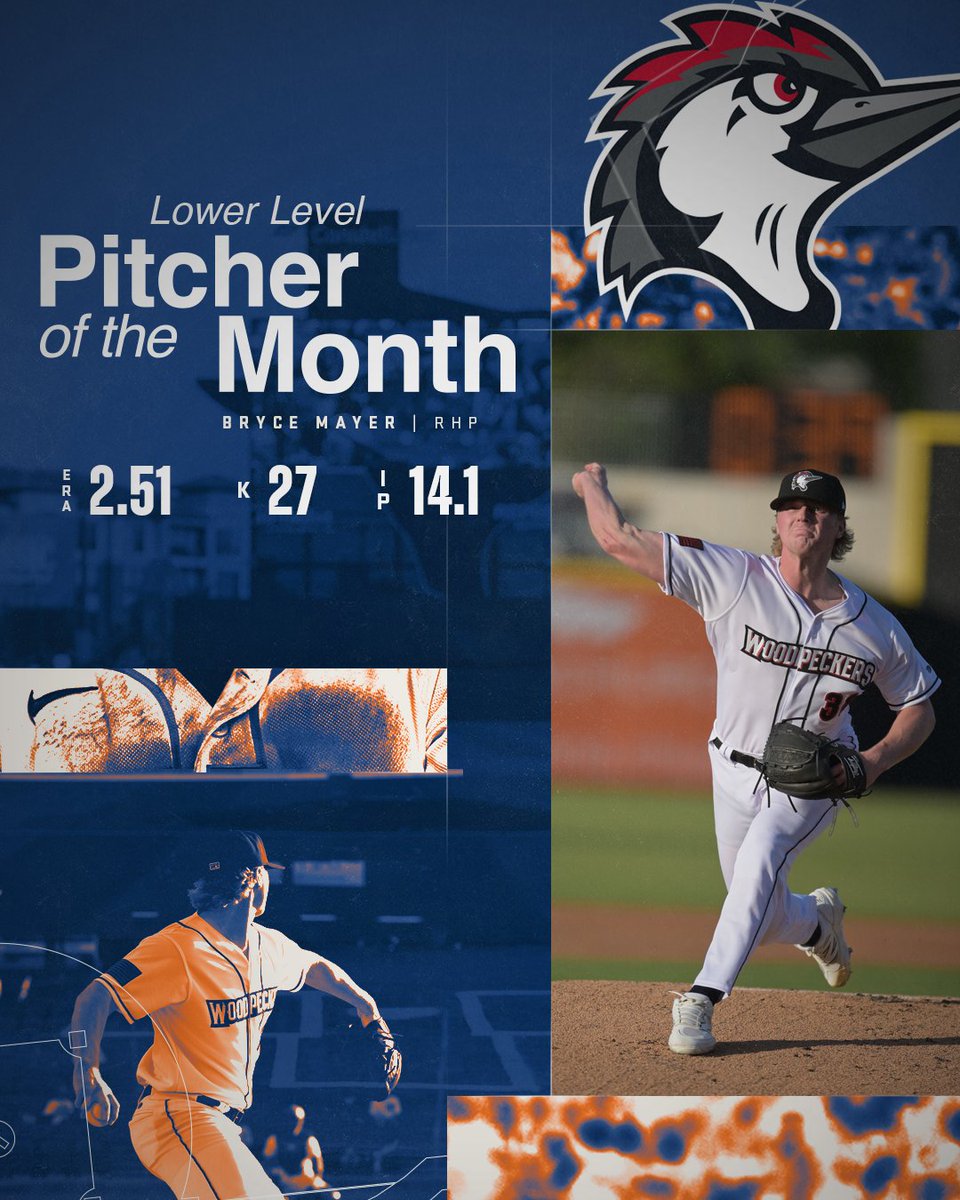 The #Astros also named RHP Jose Fleury and RHP Bryce Mayer Minor League Pitchers of the Month.