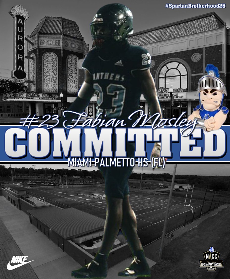 Aurora University Football (@au_spartanfb) on Twitter photo Spartan Fans, we are excited to welcome <a href="/breadwinnerfabo/">Fabian Mosley</a> from Miami Palmetto HS to the Aurora Football Family. #WeAreOneAU #SpartanBrotherhood25 Spartan Fans, we are excited to welcome <a href="/breadwinnerfabo/">Fabian Mosley</a> from Miami Palmetto HS to the Aurora Football Family. #WeAreOneAU #SpartanBrotherhood25