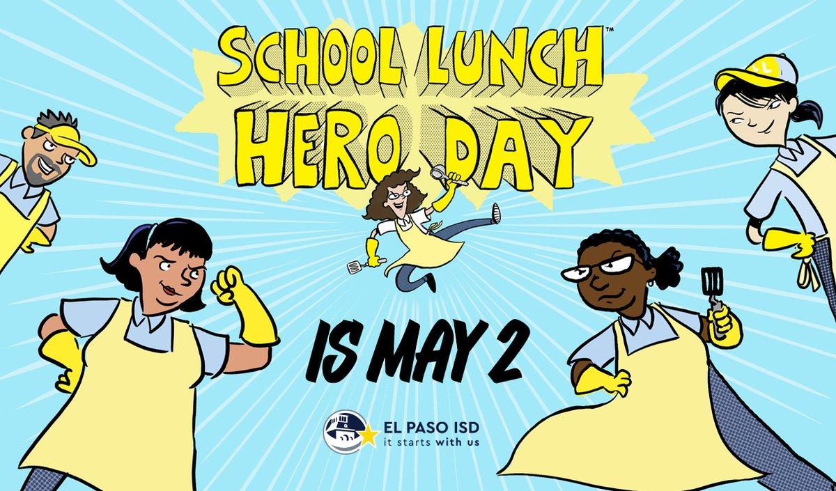 🌟Happy School Lunch Hero Day! 🌟 

Thank you to our amazing <a href="/EpisdEat/">EPISD Food & Nutrition Services</a> staff for fueling our students with care, kindness, and delicious meals every day. We appreciate all you do! 💙💛

#ItStartsWithUs #ElPasoISD #EPISD #SchoolLunchHeroDay