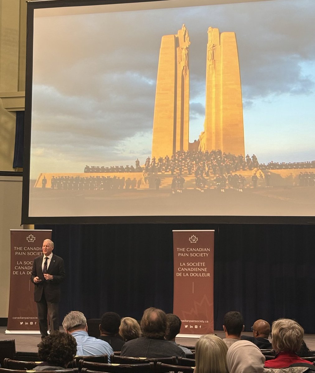 DickieFox's tweet photo. General (retired) Walter Natynczyk defines importance of chronic pain research @CanadianPain #CanadaPain25 - Canadian Institute for Military and Veteran Health Research @VeteransENG_CA https://t.co/LIsJQ1BxDC
