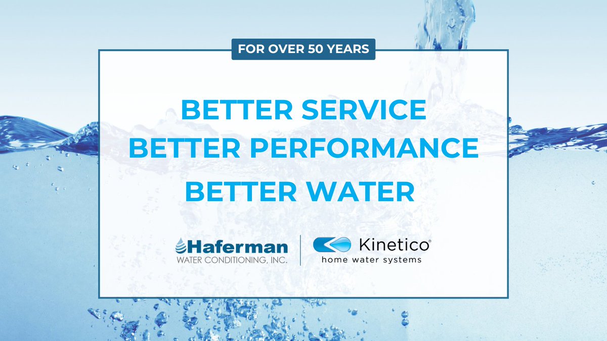 HafermanWater's tweet image. Haferman Water Conditioning has been providing superior water solutions for over 50 years, and we're just getting started. Better service, better performance, better water. hafermanwater.com/53-years-of-be…