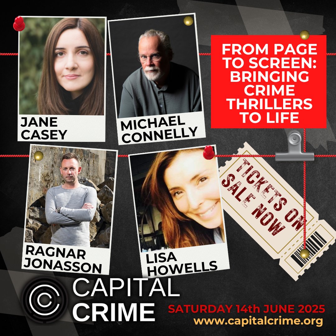 From Page to Screen: Bringing crime thrillers to life: don’t miss this exclusive panel discussion with Jane Casey, Michael Connelly and Ragnar Jonasson, interviewed by Lisa Howells.

Final remaining tickets available now: capitalcrime.org/tickets/p/yofb… 

#crimebooks #crimefestival