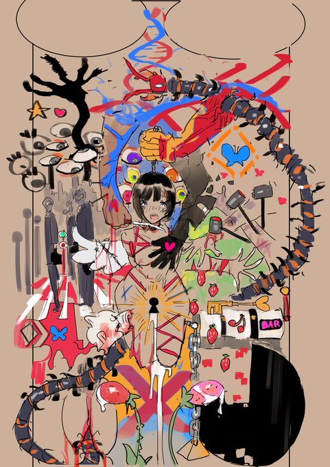 過去にボディペイントやったときのラフだとこんな感じいります?? 