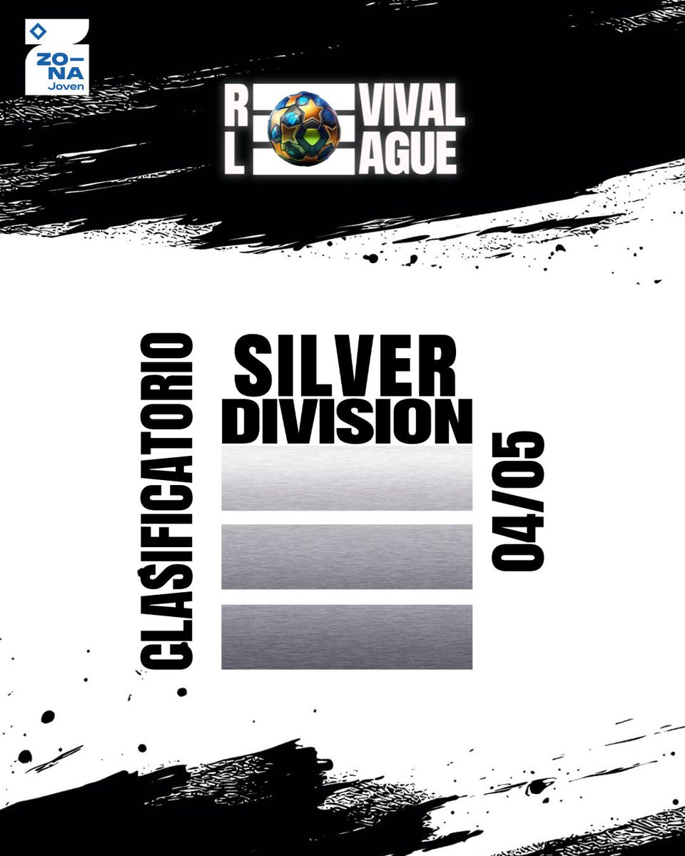 🚀 ¡ÚLTIMAS 24 HORAS DE INSCRIPCIONES!
 📅 04/05 Clasificatorio 🚀
⚔️ Silver Division
⚡ Inscripciones abiertas – 🔗challengermode.com/s/RevivalLeagu…