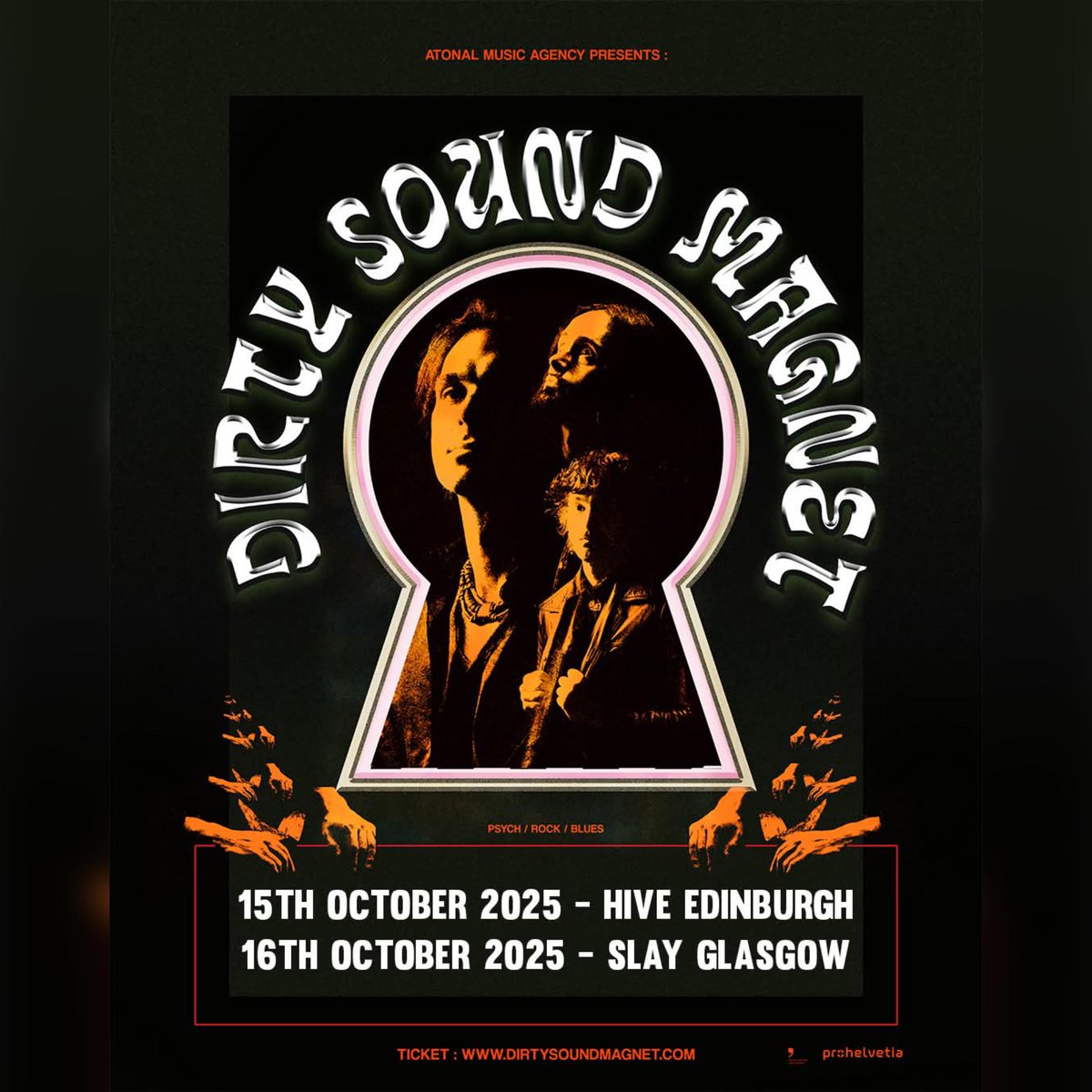 On  Sale Now
  
DIRTY SOUND MAGNET 

The Hive, Edinburgh 📍15th October 
👉t-s.co/di012

Slay , Glasgow 📍 16th October 
👉 t-s.co/di012

A Hamilton Hunter Event