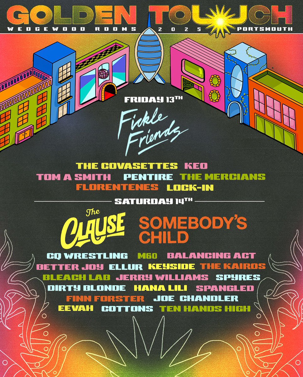 Golden Touch Festival (@goldentouchfest) on Twitter photo SURPRISE! Hereโs the final lineup for Golden Touch 2025. Final names added are <a href="/cqwrestlingband/">CQ WRESTLING</a>, Joe Chandler & one of our favourites Jerry Williams
28 artists over 2 day. 2 stages. 0 clashes
Under 100 weekend tickets left, 30 Friday tickets remain.
seetickets.com/event/golden-tโฆ SURPRISE! Hereโs the final lineup for Golden Touch 2025. Final names added are <a href="/cqwrestlingband/">CQ WRESTLING</a>, Joe Chandler & one of our favourites Jerry Williams
28 artists over 2 day. 2 stages. 0 clashes
Under 100 weekend tickets left, 30 Friday tickets remain.
seetickets.com/event/golden-tโฆ