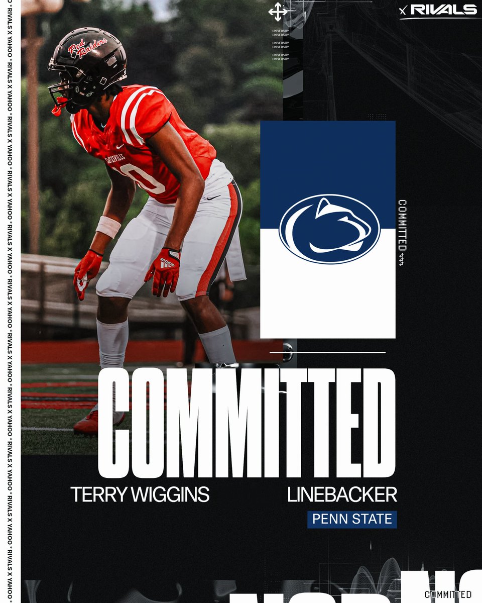 Penn State Nittany Lions | Happy Valley Insider (@pennstaterivals) on Twitter photo 🦁WE ARE……BETTER!🦁
Four-Star <a href="/Football_Cville/">COATESVILLE FOOTBALL</a> linebacker recruit Terry Wiggins (<a href="/Terry_Wiggins10/">Terry Wiggins 4 ⭐️</a> ) commits to Penn State Football!
👉 tinyurl.com/Wiggins2PSU 🦁WE ARE……BETTER!🦁
Four-Star <a href="/Football_Cville/">COATESVILLE FOOTBALL</a> linebacker recruit Terry Wiggins (<a href="/Terry_Wiggins10/">Terry Wiggins 4 ⭐️</a> ) commits to Penn State Football!
👉 tinyurl.com/Wiggins2PSU