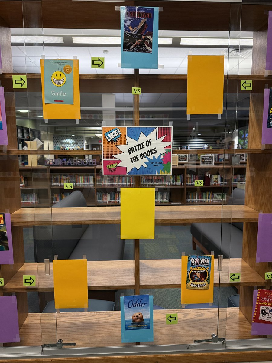 Mrs. Mattei (@matteibookbits) on Twitter photo Round 4 of #battleofthebooks has been running throughout this week. On Monday, <a href="/CockrellChamps/">Cockrell Elementary School</a> Readers will find out which two books will be battling to for the winner of the 2025 book games!! <a href="/PISD_Libraries/">Prosper ISD Library Services</a> #cockrellreads Round 4 of #battleofthebooks has been running throughout this week. On Monday, <a href="/CockrellChamps/">Cockrell Elementary School</a> Readers will find out which two books will be battling to for the winner of the 2025 book games!! <a href="/PISD_Libraries/">Prosper ISD Library Services</a> #cockrellreads