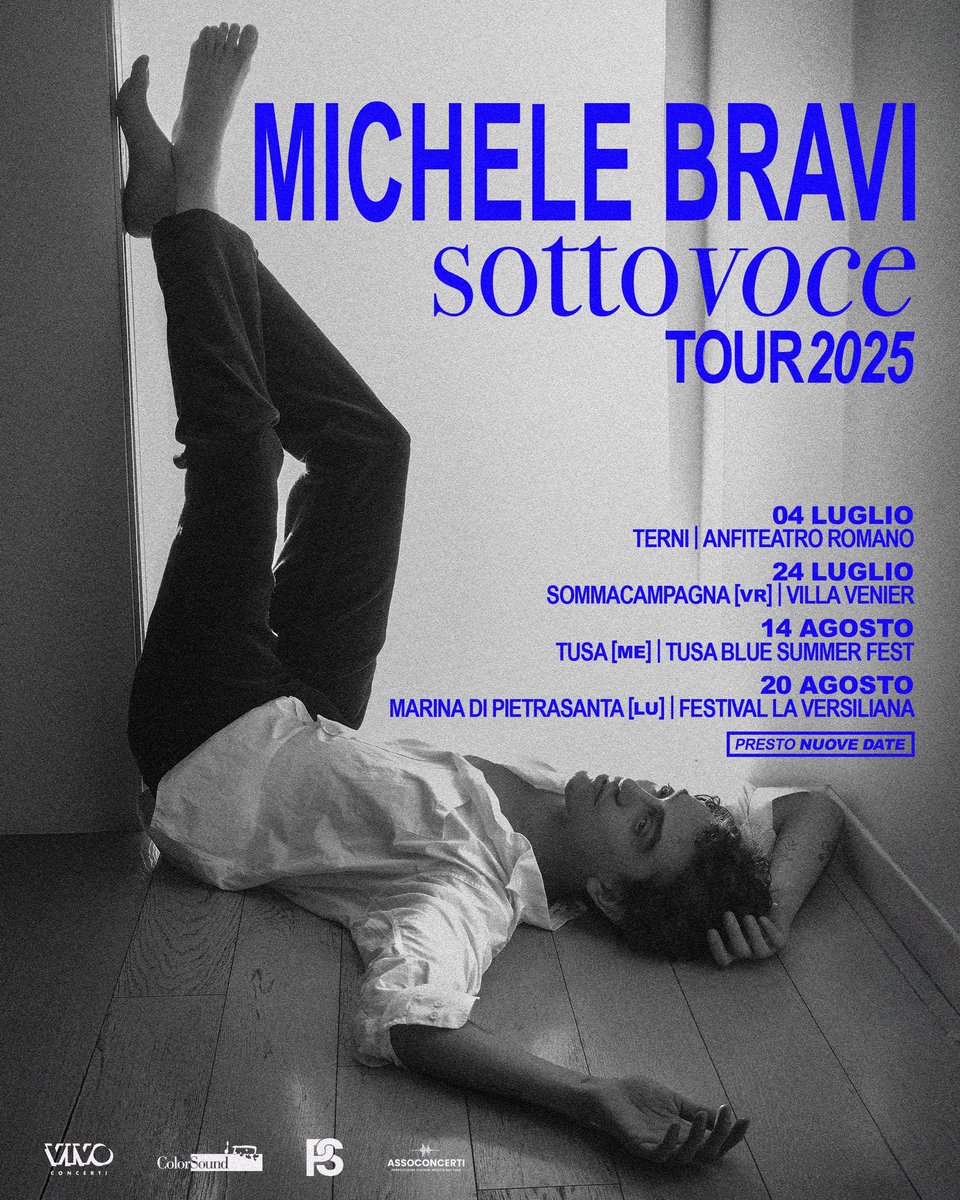 la musica riesce a urlare sottovoce.
quest’estate si ritorna in TOUR!

***date in aggiornamento***

i biglietti saranno disponibili su TicketOne dalle ore 16.00 di lunedì 05 maggio e in prevendita on line e nei punti vendita autorizzati dalle 11.00 di sabato 10 maggio.