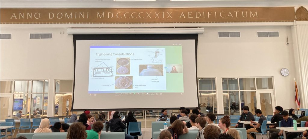 Interdisciplinary Project: Geometry and English 9 classes participated in a Zoom meeting with L'Oréal Packaging Engineer Erica Levin (from the New York facility) to learn about processes and constraints of designing a bottle for a personal care product.