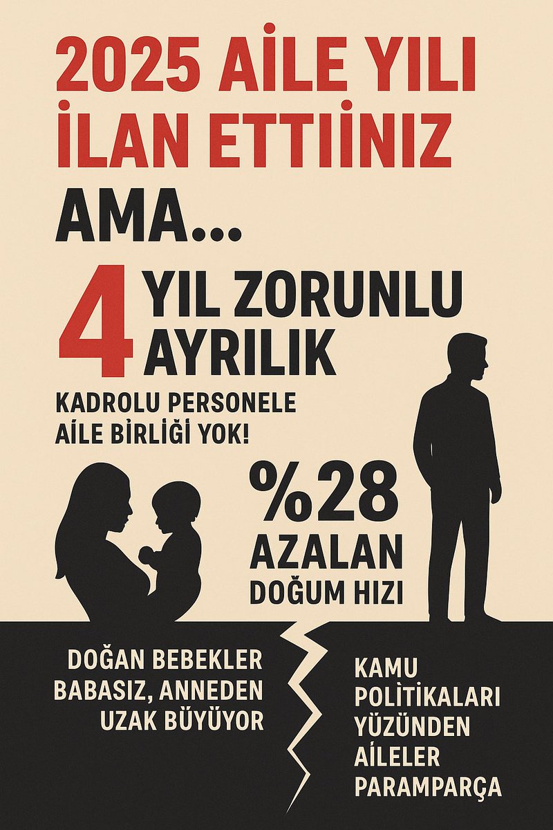 1.Aile birliği en elzem konudur. Bu hususta gerekli düzenlemeler ve açıklamalar yapılmalıdır. AİLELERİMİZ PARAMPARÇA! Yuvamıza kavuşmak istiyoruz.. <a href="/RTErdogan/">Recep Tayyip Erdoğan</a> 
#Aileyedeğer 
#AileYılındaEşlerKavuşsun
#eşdurumunabirartibir 
#ailebirliğisağlansın
#7433eailebirliği