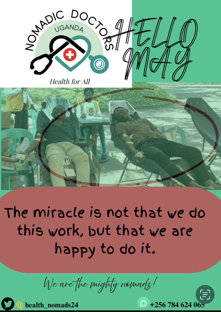 Nomads!  
May is here! Wishing all our partners and volunteers success in achieving their targets this month💯

#HealthForAll