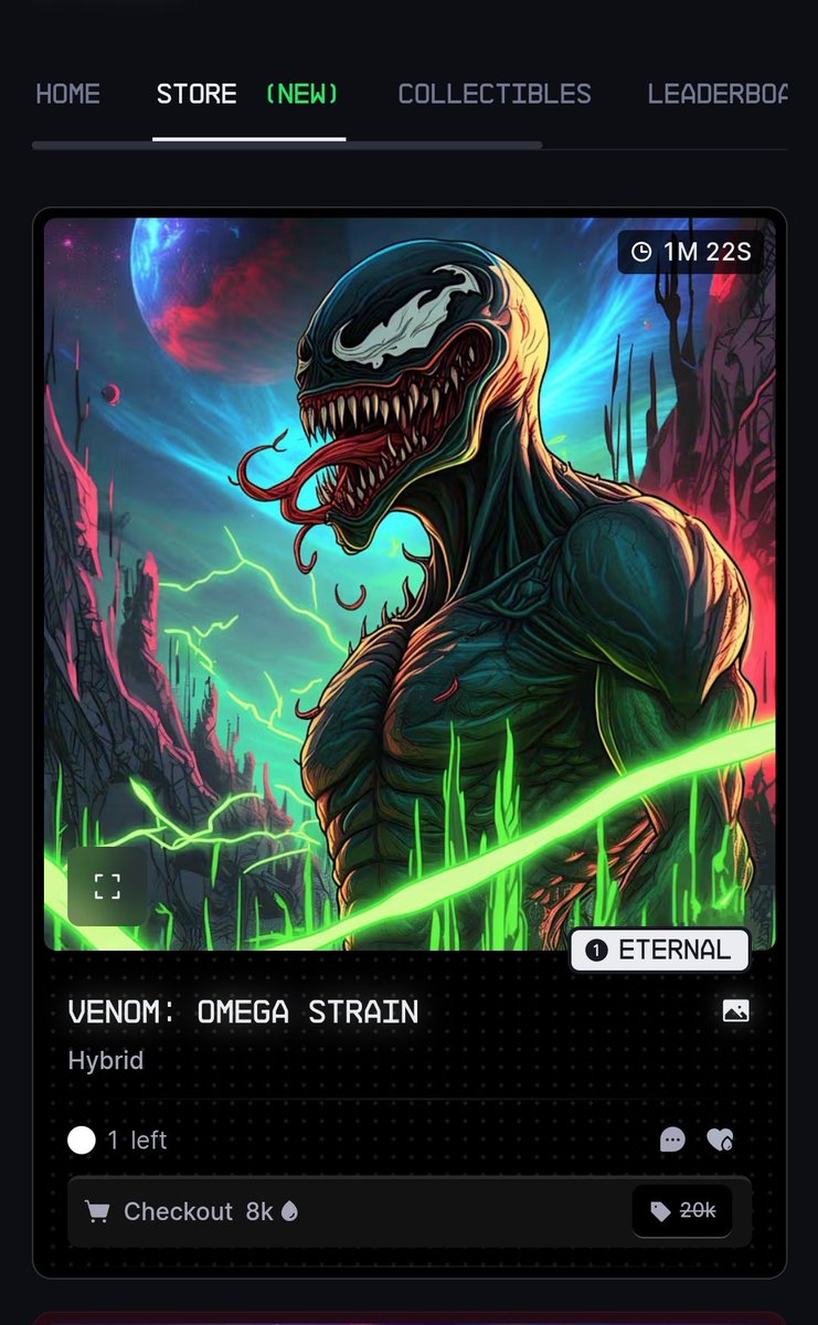 OwnerHybrid's tweet photo. Unlock my very first Eternal now available for just 8000💧 only 👀😭 Own a piece of eternity!

@drip_haus @AlanGnft https://t.co/JoNXFYASjg