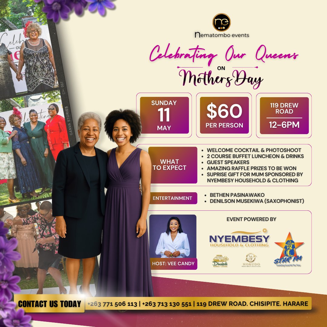 DESIGN OVERCLOCK 🇿🇼 (@designedbysimba) on Twitter photo Celebrate the incredible woman in your life this #MothersDay .Treat her to something special...she deserves it and here's the perfect opportunity to say 'Thank You Amai' nekuvaendesa ku <a href="/NematomboEvents/">Nematombo Events Group</a>
For custom designs for all your event marketing, get in touch with us TODAY Celebrate the incredible woman in your life this #MothersDay .Treat her to something special...she deserves it and here's the perfect opportunity to say 'Thank You Amai' nekuvaendesa ku <a href="/NematomboEvents/">Nematombo Events Group</a>
For custom designs for all your event marketing, get in touch with us TODAY