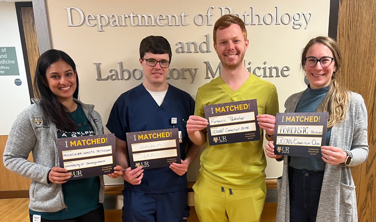 Pathology at URMC (@pathology_urmc) on Twitter photo They matched! Congrats to URMC Pathology residents Kyla Jorgenson & Andrew Johnson: FORENSICS, @uconn Connecticut OCME; Alex Besen: HEMATOPATHOLOGY, URMC; Giby George: MOLECULAR GENETIC PATHOLOGY – <a href="/Penn/">Penn</a> U of Pennsylvania! <a href="/URochester_SMD/">URochester SMD</a> #pathsocial <a href="/PennPathLabMed/">Penn Path & Lab Medicine</a> They matched! Congrats to URMC Pathology residents Kyla Jorgenson & Andrew Johnson: FORENSICS, @uconn Connecticut OCME; Alex Besen: HEMATOPATHOLOGY, URMC; Giby George: MOLECULAR GENETIC PATHOLOGY – <a href="/Penn/">Penn</a> U of Pennsylvania! <a href="/URochester_SMD/">URochester SMD</a> #pathsocial <a href="/PennPathLabMed/">Penn Path & Lab Medicine</a>