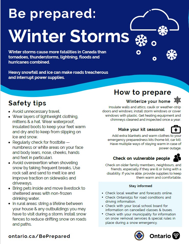 Don’t wait until the  snow falls to have your winter preparedness complete! Prepare your home and   your car, and check out this link for more safety tips!
#EPWeek2025 #PrepareForEverySeason #BePrepared
ontario.ca/page/winter-st…