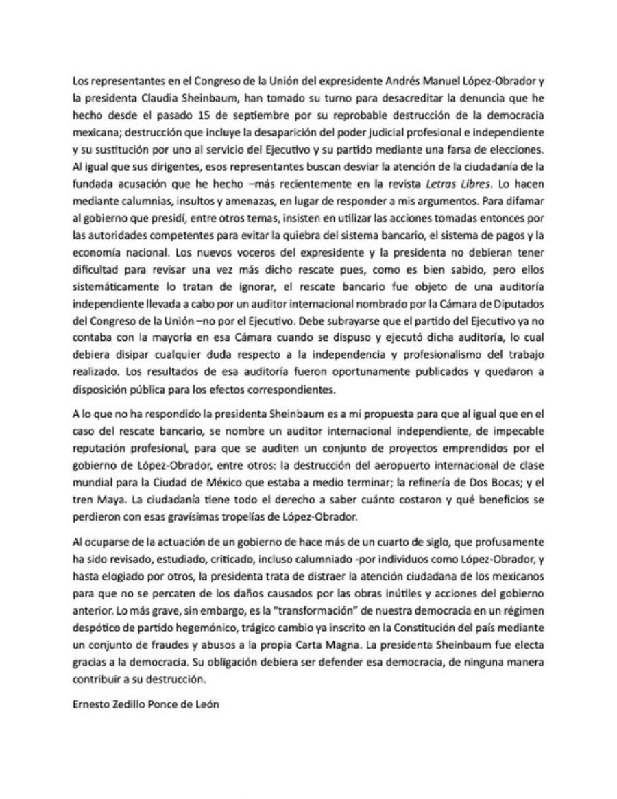 SocCivilMx's tweet image. Un solo hombre enfrenta con dignidad a un régimen de destrucción y mentira.
Todo el poder del Estado contra él… y él solo responde con verdad, temple y manos limpias.

Su nombre es Ernesto Zedillo.
Su fuerza viene de una enseñanza simple, de su madre:
“Cumple con tu deber.”

Así…