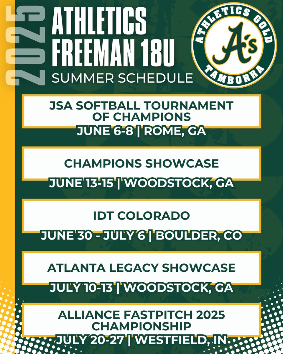 2025 Summer Schedule! I hope to see you there!