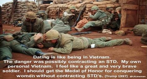 namwella1961's tweet photo. Not a single member of the Trump family has ever served their country. 

That doesn't stop Trump from equating forcing sex on women to the sacrifices made by those who have.
#TrumpIsUnfitForOffice Veterans Day #TrumpisaNationalDisgrace Hell No #TrumpHatesVeterans https://t.co/FGZsrahUEX