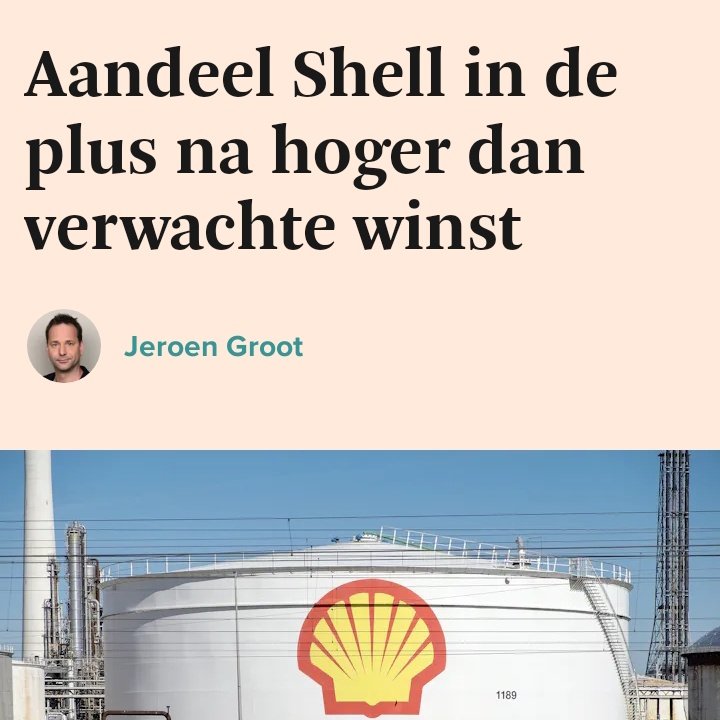 Aandeel Shell in de plus, Klimaat in de min