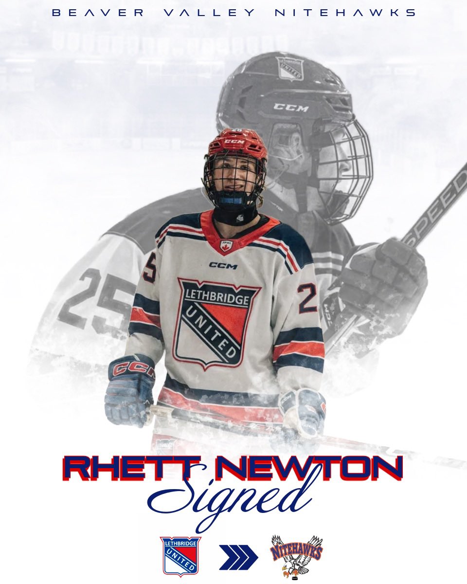 Congrats to alternate captain Rhett Newton on signing with the BV Nitehawks