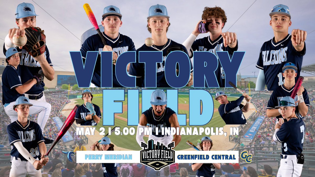 Perry Meridian Baseball (@pmfalcons_base) on Twitter photo Special one tonight‼️
🆚 Greenfield Central
📍 Victory Field
⏰ 5:00 PM
⚾️ <a href="/AustinMcNabb31/">Austin McNabb</a>
🎟️ gofevo.com/event/2025vfcp…
Looking forward to a fun night at The Vic! Let’s keep building the chain! Special one tonight‼️
🆚 Greenfield Central
📍 Victory Field
⏰ 5:00 PM
⚾️ <a href="/AustinMcNabb31/">Austin McNabb</a>
🎟️ gofevo.com/event/2025vfcp…
Looking forward to a fun night at The Vic! Let’s keep building the chain!