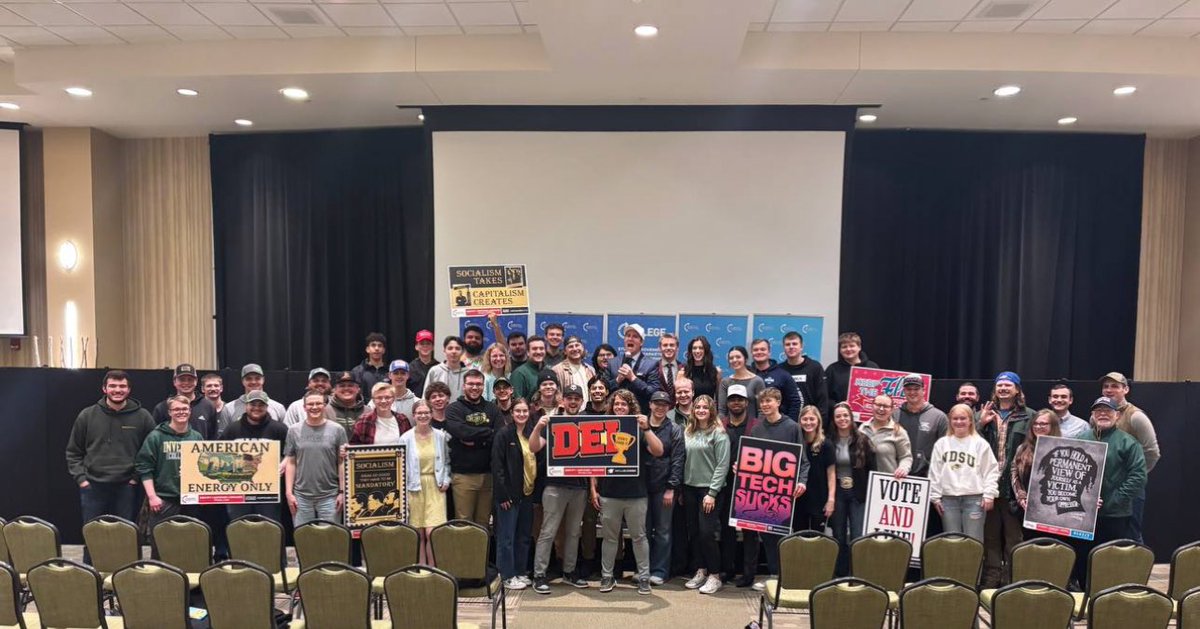 HUGE thank you to <a href="/alexstein99/">Alex Stein #99</a> for coming to <a href="/NDSU/">North Dakota State University</a> and spreading the good word! This was a massive success for <a href="/NDSU_TP/">Turning Point NDSU</a> and this great group of students. Big things to come next year at the greatest college in the country! 🦬