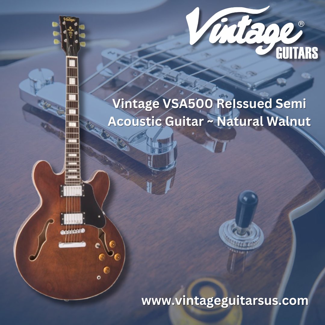 vintageguitars_'s tweet photo. Get yourself a gorgeous Vintage VSA500 ReIssued Semi Acoustic Guitar ~ Natural Walnut! 

#vintageguitarsus #VSA500 #vintagereissued #electricguitar #vintagetone #guitarplayer #hollowbody 
https://t.co/GrlBQSav9S https://t.co/Zp0yDEHA44