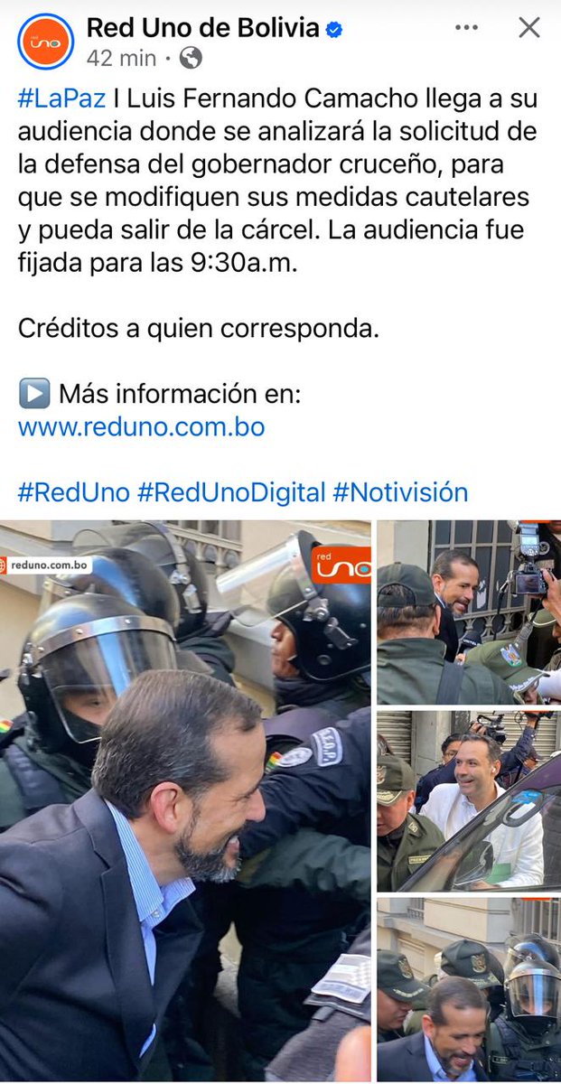 La detención del Gobernador <a href="/LuisFerCamachoV/">Luis Fernando Camacho</a> es un total abuso, arbitrariedad e ilegalidad.
¡Exigimos su inmediata liberación!