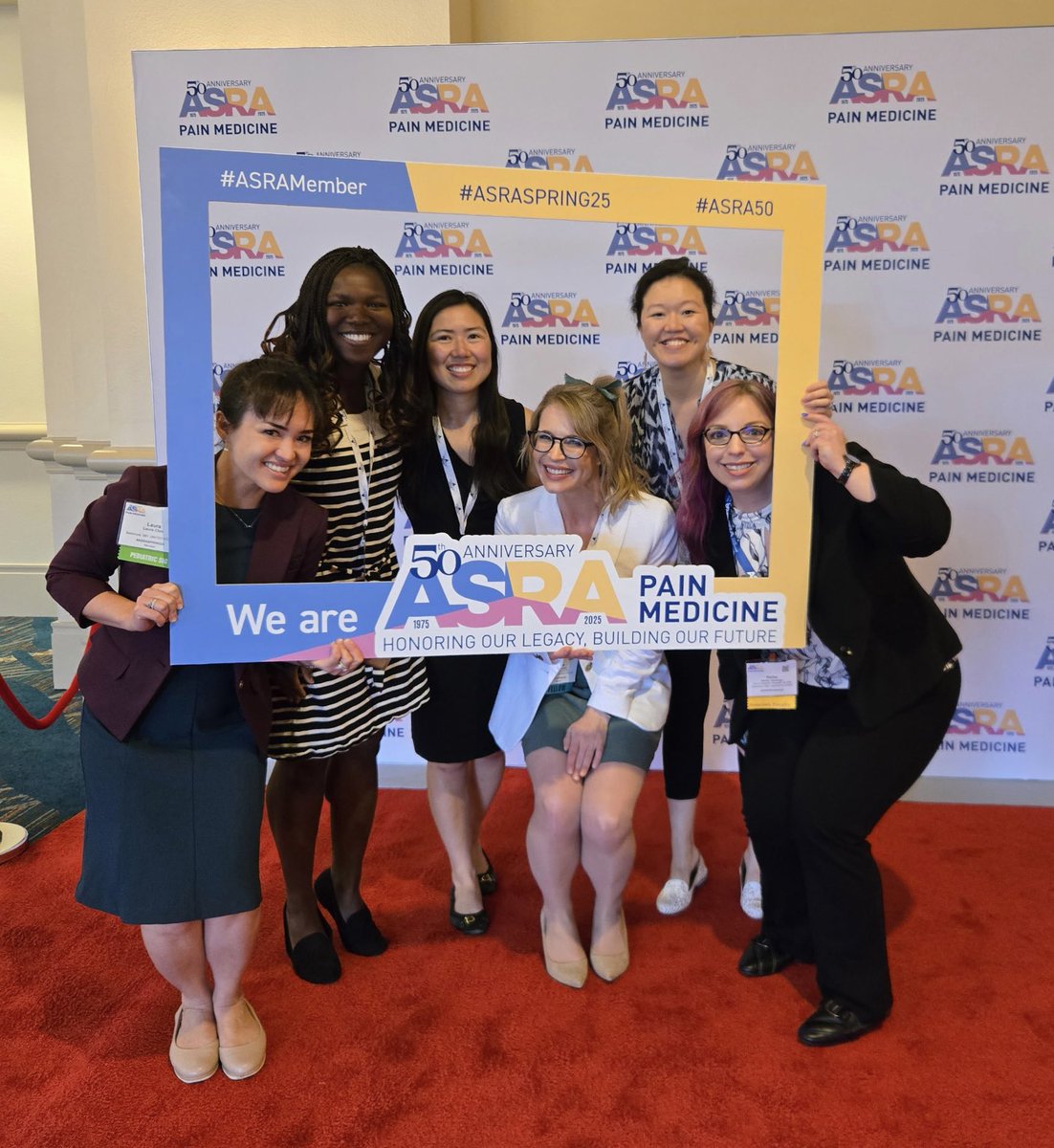The women of <a href="/HopkinsACCM/">Johns Hopkins ACCM</a> RAAPM with a strong and cheerful presence at #ASRASPRING25 #ASRA50
