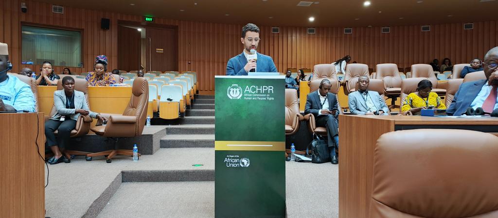 The ISHR makes its' statement on the situation of human rights in Africa at the 83rd OS of the ACHPR. 
The situation in DRC and the environmental issues on the continent were reported among others

<a href="/Adele/">Adele</a>
<a href="/AITremblay/">Antoine Tremblay</a>
<a href="/ISHRglobal/">ISHR</a>
#International_Service_dor_Human_Rights
