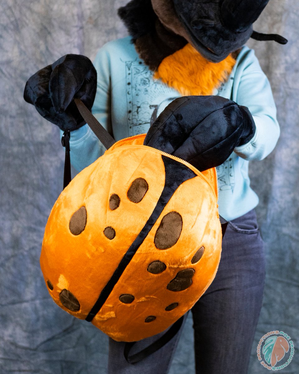P0Eproductions's tweet photo. Thank you all for being so sweet on our beetle teaser! 😭 We've wanted to make a Hercules beetle fursuit for SO LONG! 🪲 Tons of minky details, plus a functional backpack for carrying all of your goodies! 💖

Come adopt this cutie at table Q6 at FWA! ✨

#FursuitFriday https://t.co/dXguqMbCqv