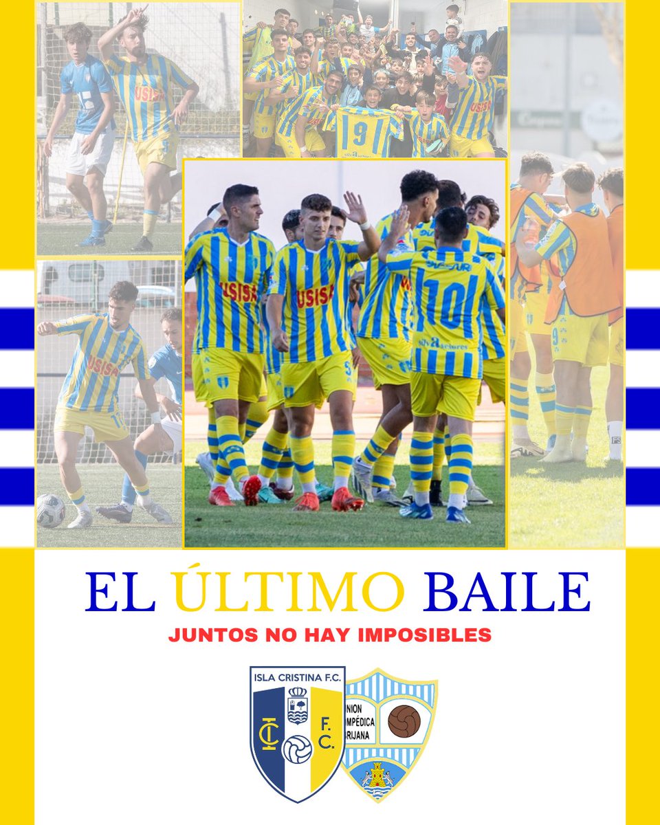 🥹 𝐄𝐋 Ú𝐋𝐓𝐈𝐌𝐎 𝐁𝐀𝐈𝐋𝐄  

Este domingo nuestro equipo cerrará la temporada 24/25 en la última fecha frente a la UB Lebrijana. Con el objetivo de sumar los 3pts, podemos conseguir la permanencia ante nuestra afición. 

‼️ ENTRADA LIBRE AL MUNICIPAL

#SiempreIsla💛💙