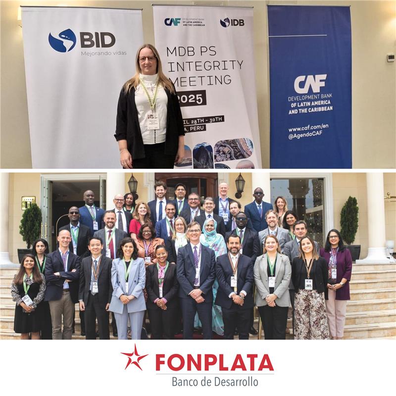 Participamos en las reuniones de integridad de los Bancos Multilaterales de Desarrollo (MDB Integrity Meetings) realizadas en Perú.

En este encuentro anual, organizado por las áreas de Cumplimiento de los organismos, la Jefa de Gestión de Riesgos y Cumplimiento a.i., María Laura