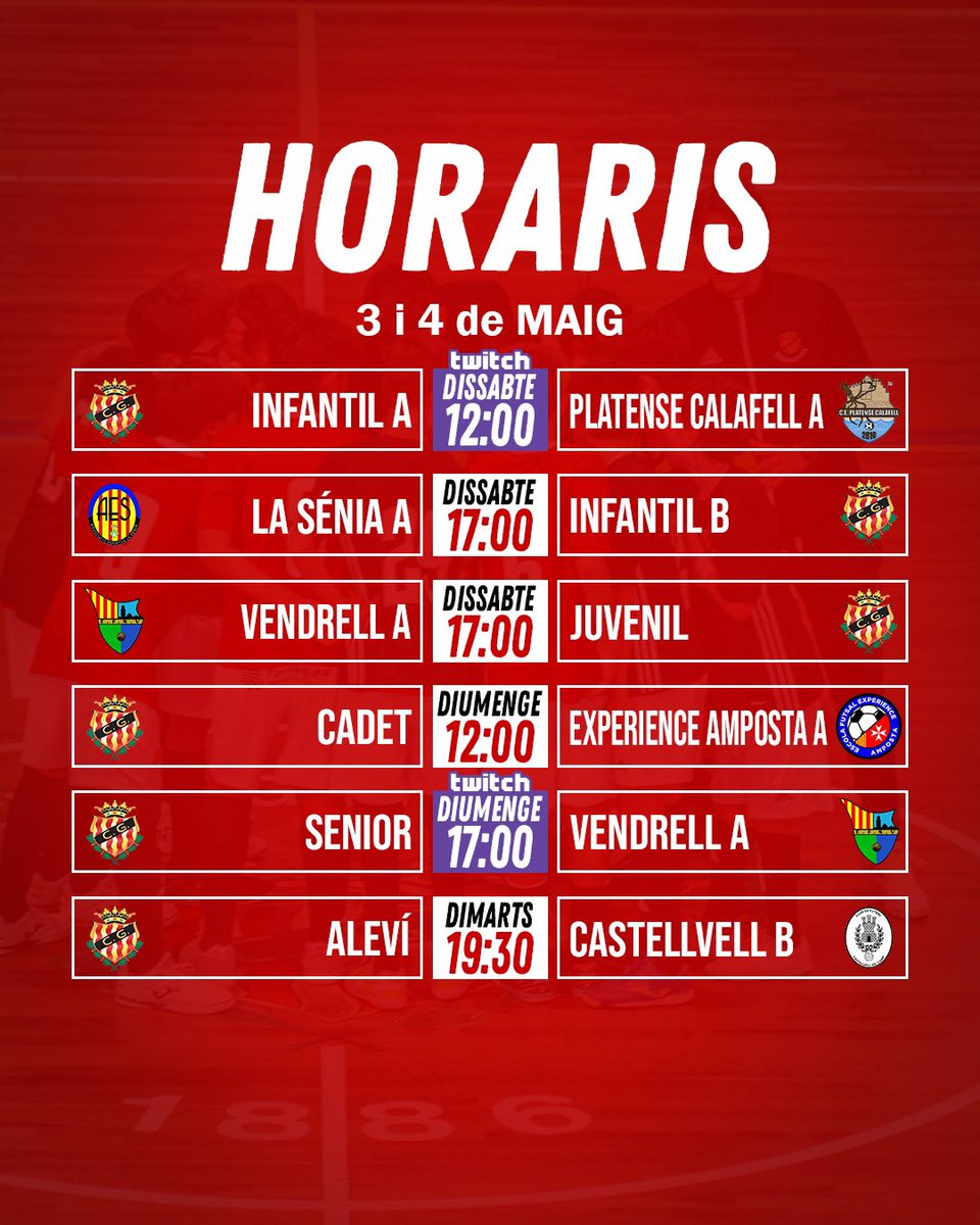 𝐏𝐀𝐑𝐓𝐈𝐓𝐒 𝐂𝐀𝐏 𝐃𝐄 𝐒𝐄𝐓𝐌𝐀𝐍𝐀

Molta sort a tots els equips‼️