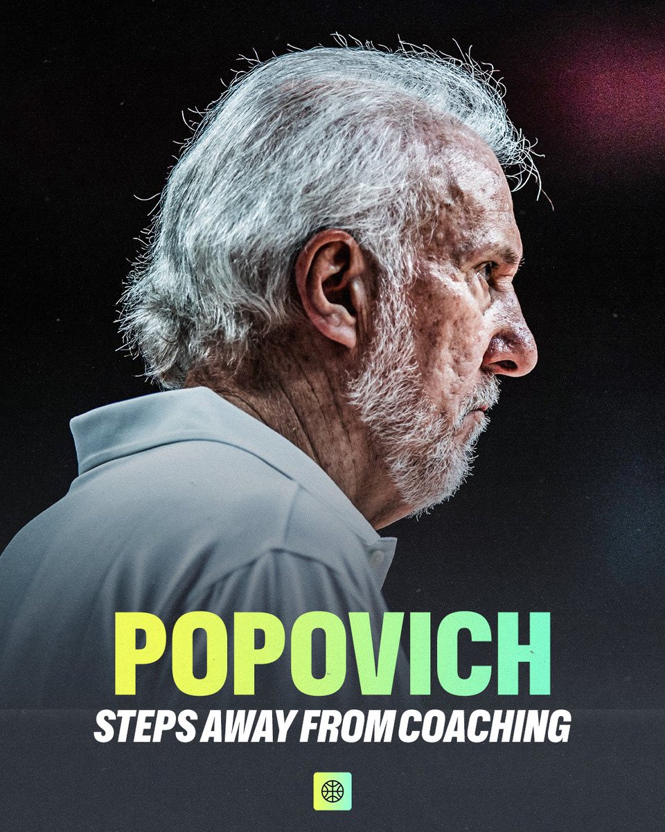 BREAKING: Gregg Popovich will no longer be Head Coach of the San Antonio Spurs and is transitioning full-time to Team President, Shams Charania reports. 

Pop's incredible resume speaks for itself:

🥇 1x Olympic Gold
🔹 5x NBA Champion
🔹 15 Greatest Coaches in NBA History
🔹