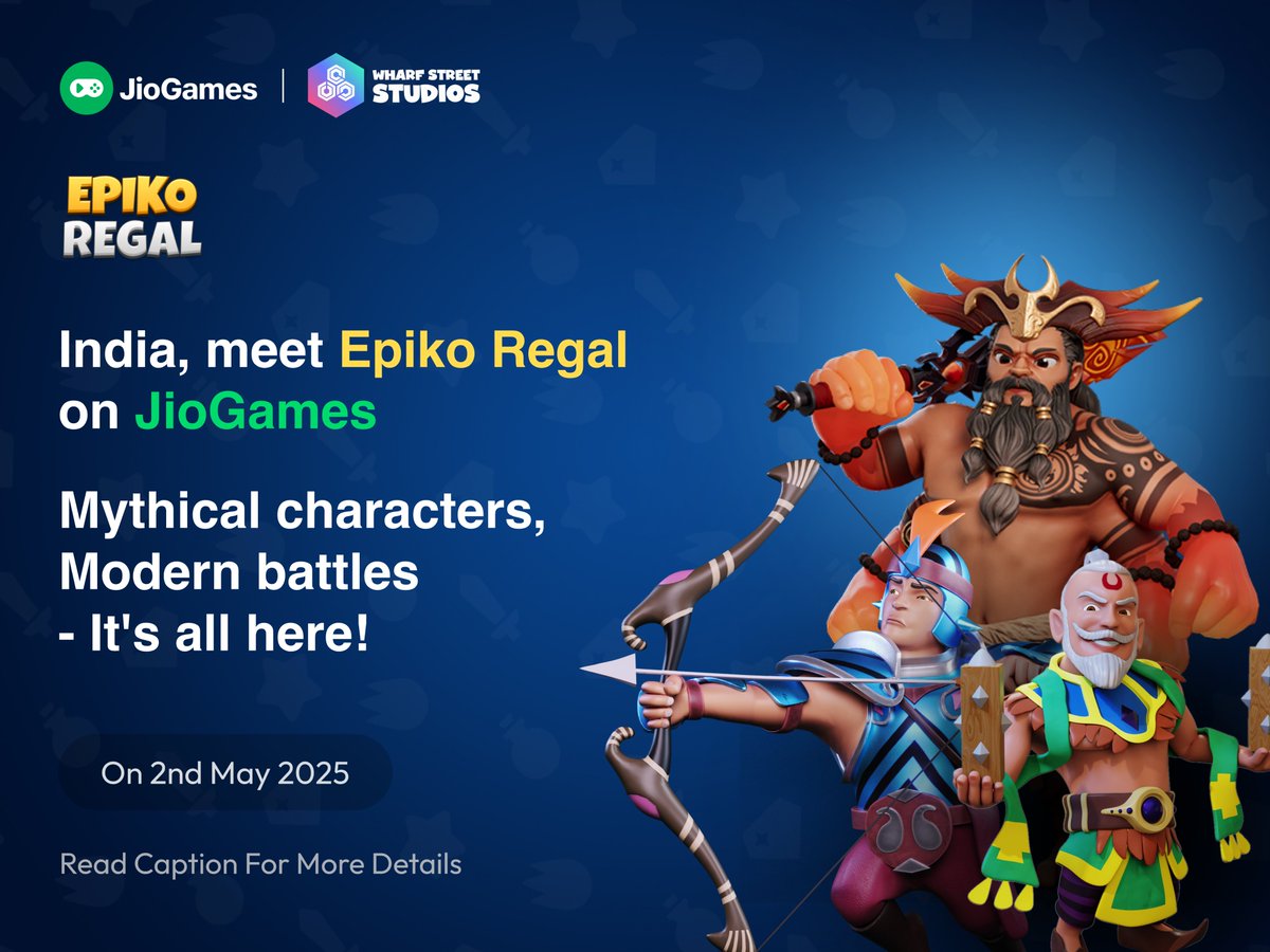 Big News! <a href="/JioGames/">JioGames</a> Platform has published @EpikoRegal game in the India region! Get ready to experience epic gaming — Download Now! 🎮🔥

👉 play.google.com/store/apps/dev…

#Epiko #EpikoRegal #games #gaming
