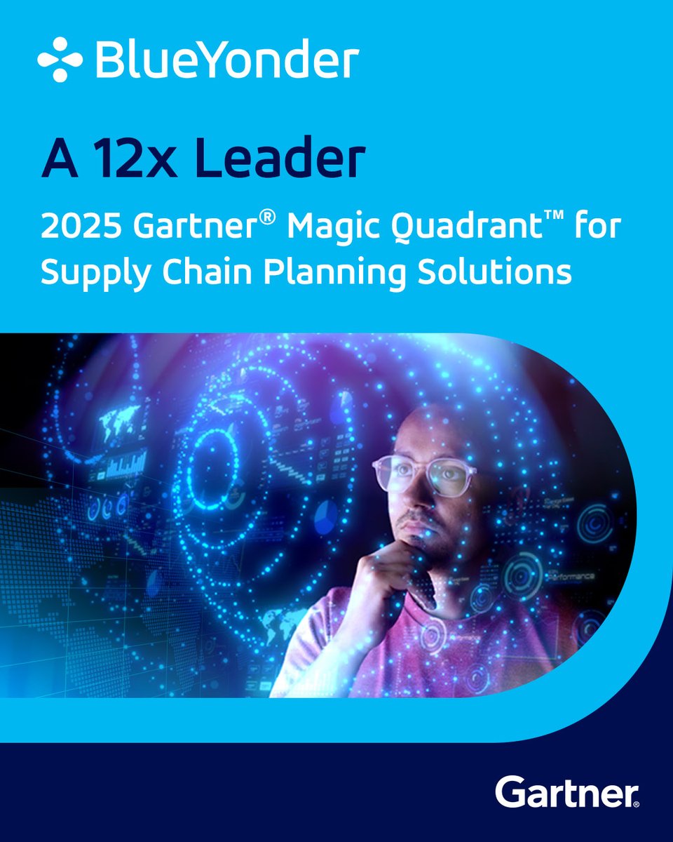For the 12th time in a row we have been named a Leader in the 2025 Gartner® Magic Quadrant™ for Supply Chain Planning! 🎉 Read the blog by <a href="/Sarah/">Sarah</a> J. Hart to learn how we drive operational excellence for our customers:  okt.to/KIZ7st

#Gartner