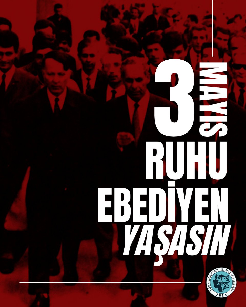 Tanrı Türk'ü Korusun.
#3MayısTürkçülerGünü