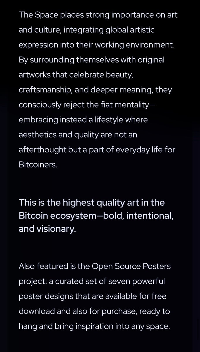 Flo Montoya ✍🏼🧡☣️ (@flomontoya_) on Twitter photo Today is the official inauguration of the first Bitcoin Art Gallery, with an exhibition open for visitors for 6 months 💥
Thank you so much to everyone involved making this project possible:
<a href="/SpaceDenver/">The Space</a> <a href="/scarcedotcity/">Scarce.City</a> <a href="/rebelmoneyart/">₹£₿€₺ ₼¤元₤¥</a> Today is the official inauguration of the first Bitcoin Art Gallery, with an exhibition open for visitors for 6 months 💥
Thank you so much to everyone involved making this project possible:
<a href="/SpaceDenver/">The Space</a> <a href="/scarcedotcity/">Scarce.City</a> <a href="/rebelmoneyart/">₹£₿€₺ ₼¤元₤¥</a>