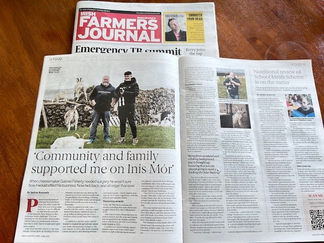 Noreen D'Arcy (@noreendarcy) on Twitter photo Wonderful feature on <a href="/AranGoatCheese/">Gabriel Faherty</a> in this week's <a href="/IrishCountryLiv/">Irish Country Living</a> <a href="/farmersjournal/">Irish Farmers Journal</a>. Thanks Janine Kennedy & Phillip Doyle, great read on Gabriel's life on Inis Mór #aranislands food business and health. Delicious cheese too btw! Beatha, Buíochas & Sláinte gach duine Wonderful feature on <a href="/AranGoatCheese/">Gabriel Faherty</a> in this week's <a href="/IrishCountryLiv/">Irish Country Living</a> <a href="/farmersjournal/">Irish Farmers Journal</a>. Thanks Janine Kennedy & Phillip Doyle, great read on Gabriel's life on Inis Mór #aranislands food business and health. Delicious cheese too btw! Beatha, Buíochas & Sláinte gach duine