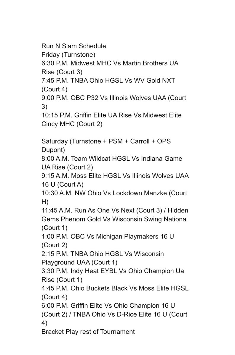 Michael Roth (@_mikeroth) on Twitter photo Headed to Fort Wayne this weekend for the Bill Hensley Run N Slam!
Check out where I’ll be on Friday and Saturday before bracket play tips off. As always, standout performers will be posted to <a href="/PrepHoopsOH/">Prep Hoops Ohio</a> + <a href="/PrepHoopsKY/">Prep Hoops Kentucky</a> Headed to Fort Wayne this weekend for the Bill Hensley Run N Slam!
Check out where I’ll be on Friday and Saturday before bracket play tips off. As always, standout performers will be posted to <a href="/PrepHoopsOH/">Prep Hoops Ohio</a> + <a href="/PrepHoopsKY/">Prep Hoops Kentucky</a>