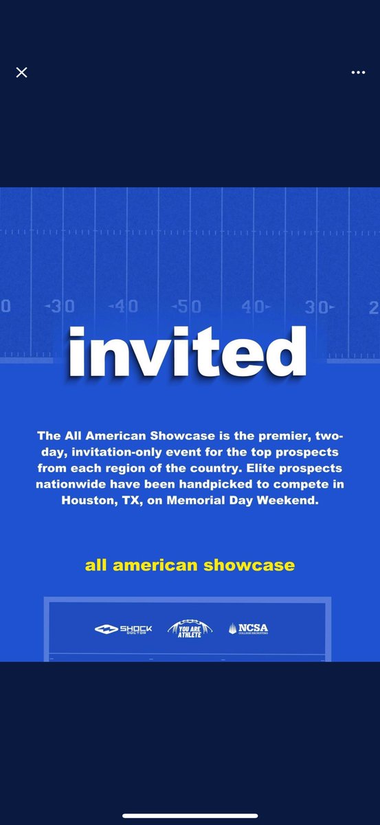 DanaAntoineJr's tweet photo. I’m blessed to have received a camp invitation to the All American Showcase @youareathlete @RoadToHouston @ShockDoctor 
@RecruitOwls @OwlsChalmette 🙏🏽🙏🏽 https://t.co/89Lzp81Ial