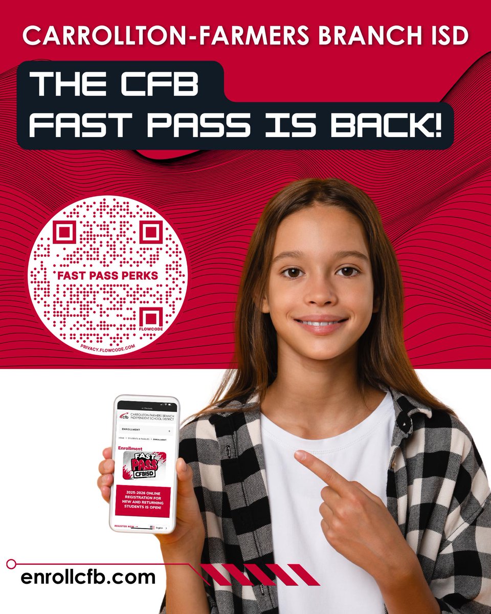 It’s Fast Pass Friday! 🗓️ Don’t forget to register by Friday, May 9 to get your student a Fast Pass and unlock exclusive  benefits. ⏰

Get a head start on everything CFB has to offer. 💻 Enroll now at: enrollcfb.com
