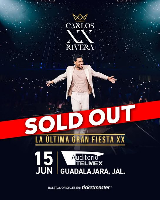 avinmedios's tweet photo. Después de cancelar su presentación en la #ArenaGuadalajara, @_CarlosRivera no dejara a @Guadalajara fuera de su agenda y ya tiene #soldout en @AuditorioTelmex https://t.co/yxI0U8532O