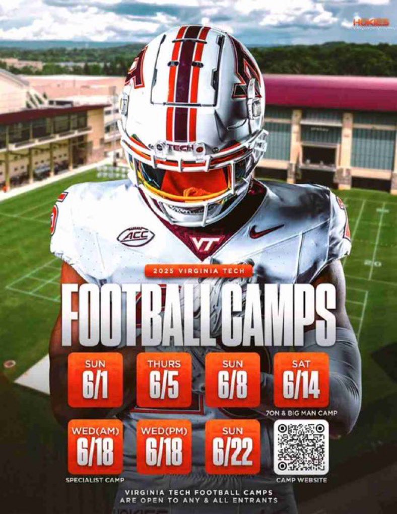 Charlie Stauffer (@cstauffer_2027) on Twitter photo Thanks for the invite!
<a href="/HokiesFB/">Virginia Tech Football</a>
<a href="/CoachMooreVT/">Coach Matt Moore</a>
<a href="/CoachPryVT/">Brent Pry</a>
<a href="/Coach_Mines/">Fontel Mines</a>
<a href="/Coach_Danielsen/">Jens Danielsen</a>
#FullBore Thanks for the invite!
<a href="/HokiesFB/">Virginia Tech Football</a>
<a href="/CoachMooreVT/">Coach Matt Moore</a>
<a href="/CoachPryVT/">Brent Pry</a>
<a href="/Coach_Mines/">Fontel Mines</a>
<a href="/Coach_Danielsen/">Jens Danielsen</a>
#FullBore