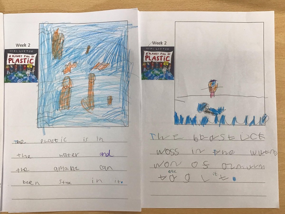 This week we have been reading ‘A Planet Full of Plastic’ in Shared Reading. Today the children did some amazing writing about what they had learned, thinking about the ways in which plastic impacts our environment 🌎