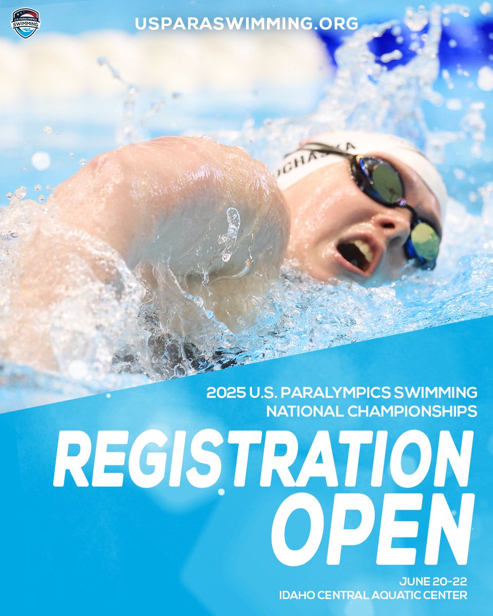 Lock in your spot for nationals 🔒

Registration is now OPEN 👉 usparaswimming.org/competitions